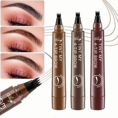lapiz de cejas de 4 puntas a prueba de agua efecto microblading eyebrow pen