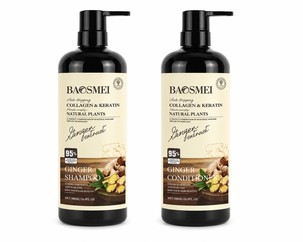 shampoo y tratamiento de jengibre para el crecimiento del cabello