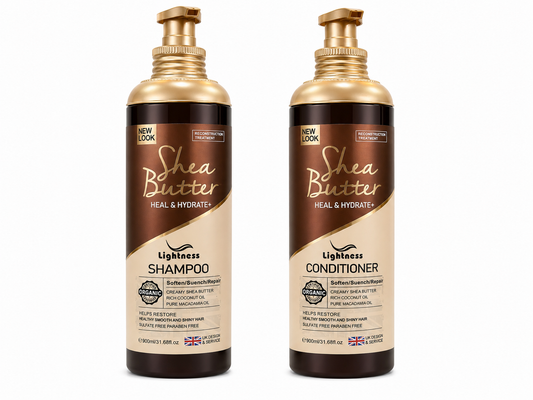 ANTRI FRIZZ Y NUTRICION Lightness Shea Butter Heal &amp; Hydrate+ – Shampoo y Acondicionador