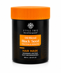 SHAMPOO Y TRATAMIENTO CONTROL FRIZZ CON QUERATINA Style Tree Black Seed Hair Serum